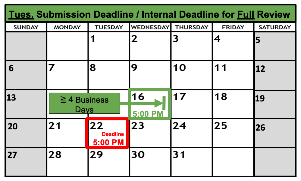 Deadline Calendar - Tuesday - Full Review