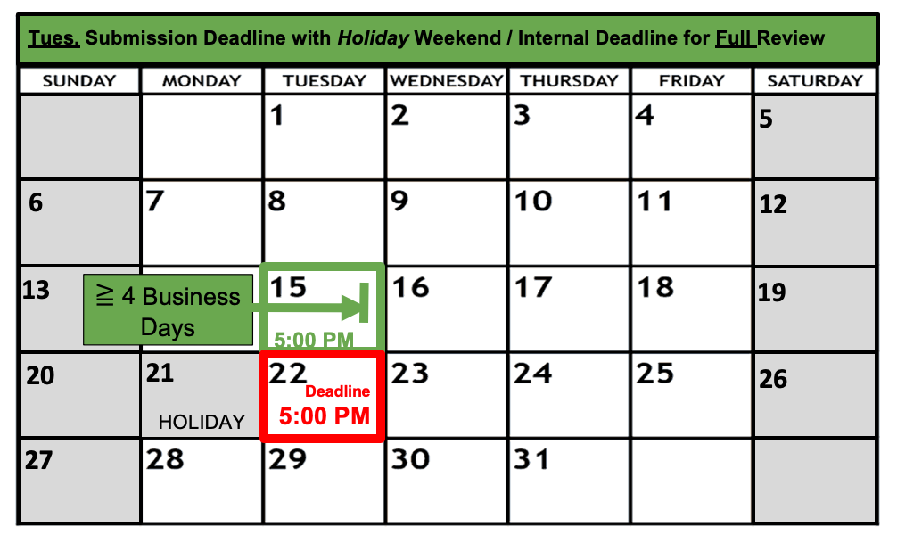 Deadline Calendar - Holiday - Tuesday - Full Review