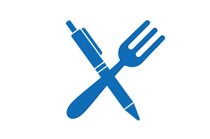 Fork and pen icon